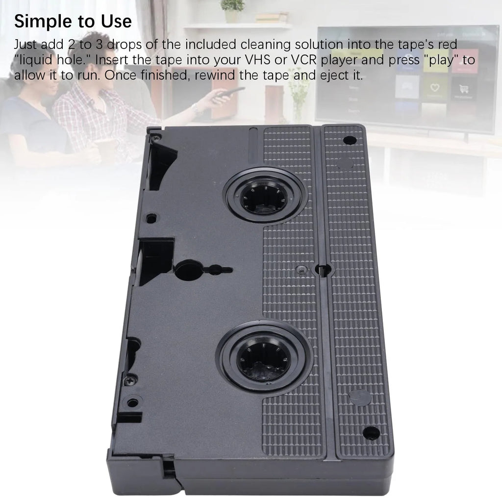 VHS Player Head Cleaner VCR Wet Technology Reusable Safe Cleaning