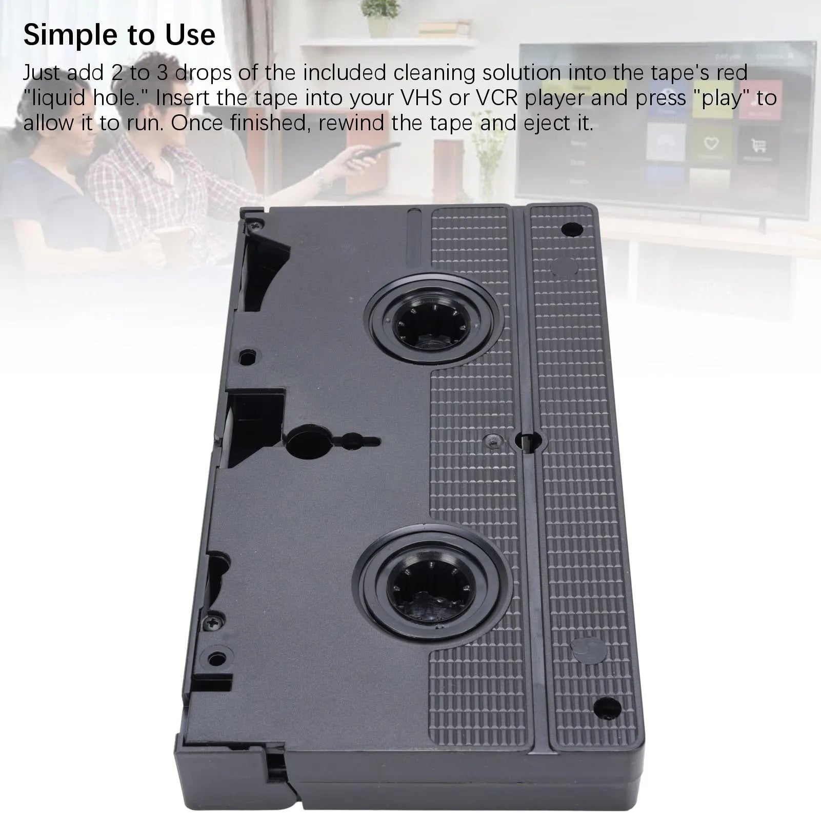VHS Player Head Cleaner VCR Wet Technology Reusable Safe Cleaning
