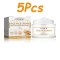 White Rice Face Cream Moisturizing Firming Fade Fine Lines Tighten Pores Lighten Dark Spots Nourishing Brightening Face Cream Zpaxo 5 x 50g Boxed