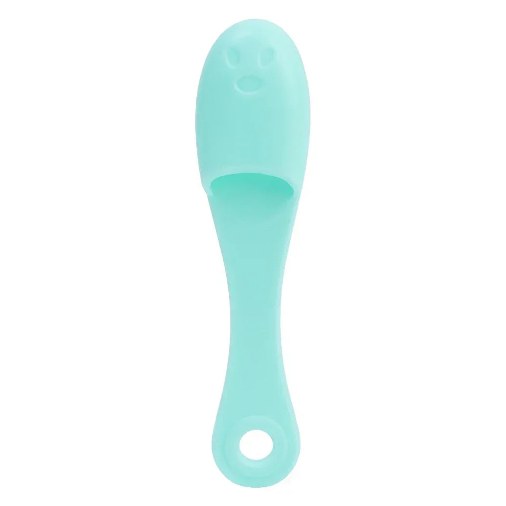 Silicone Nose Brush Facial Pore Cleaner Portable Blackhead Double-sided Massage Brushes Beauty Cleaning Tool Facial Nasal Scrub Zpaxo green