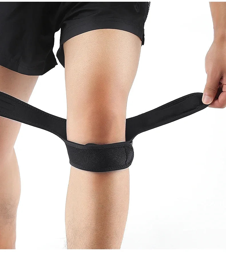 Pressurized Knee Wrap Sleeve Support Bandage Pad Elastic Braces Hole