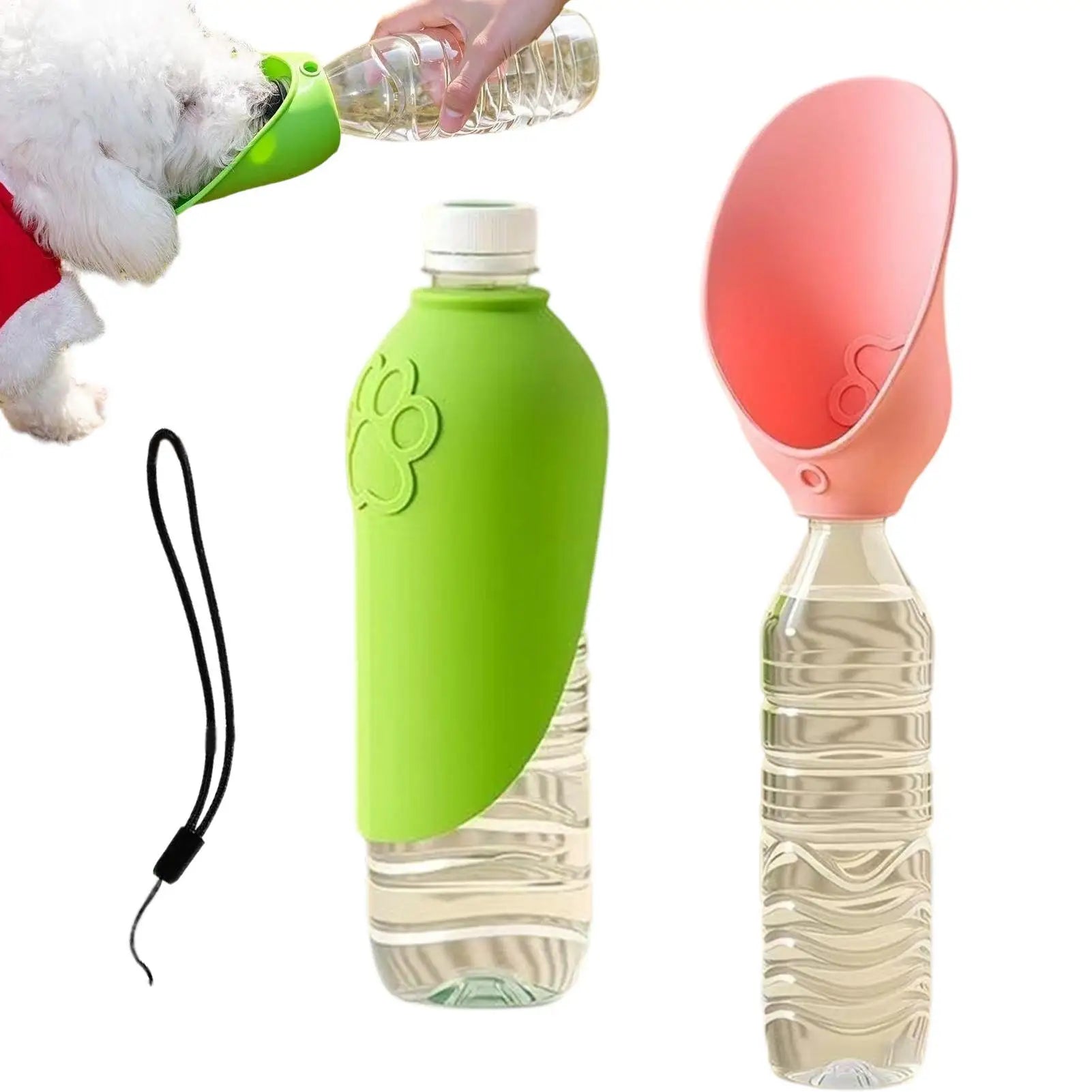 Foldable Dog Water Bottle 2-Pack – Portable Travel Pet Dispenser Pet Water Bottle Zpaxo
