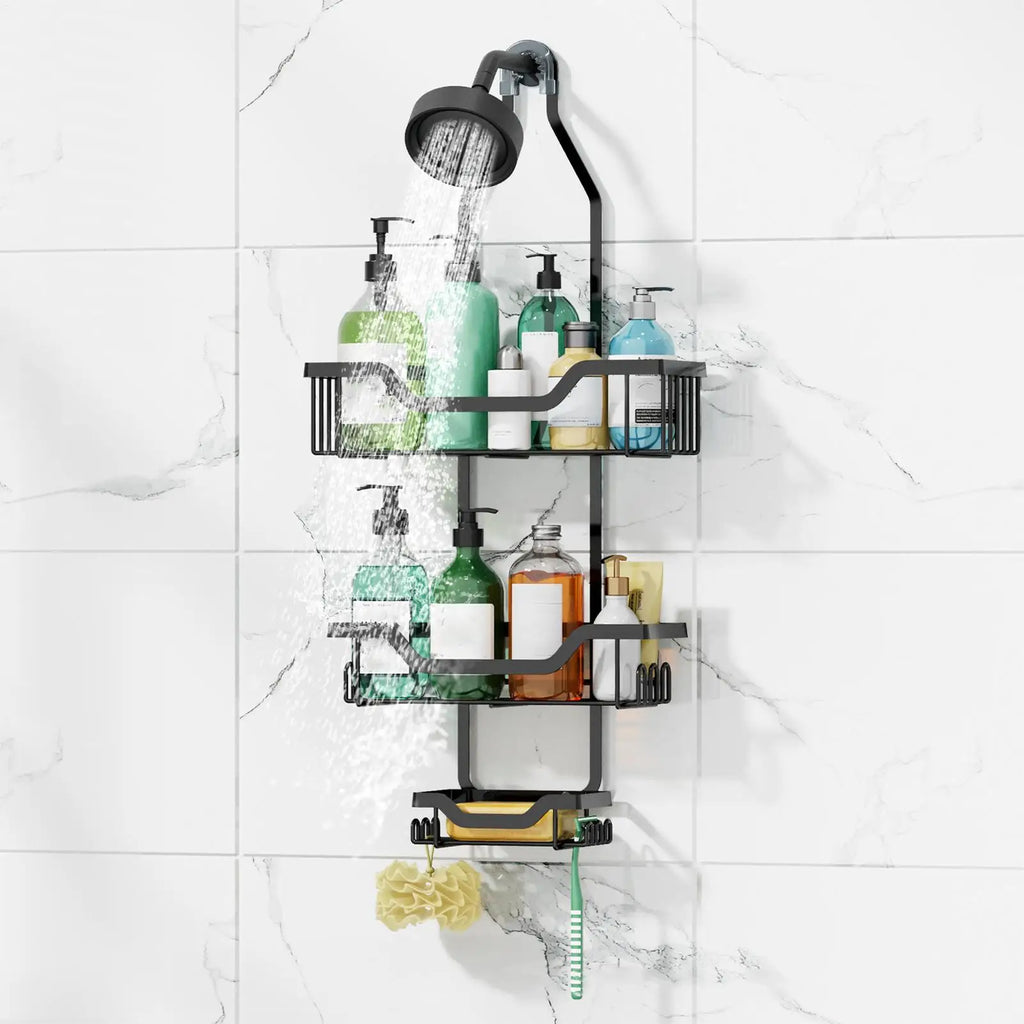 Shower Shelves Bath Shower Organization With Suction Cup No Drilling Shelves for Bathroom for Home Hotel Restaurant Apartment Rv Zpaxo