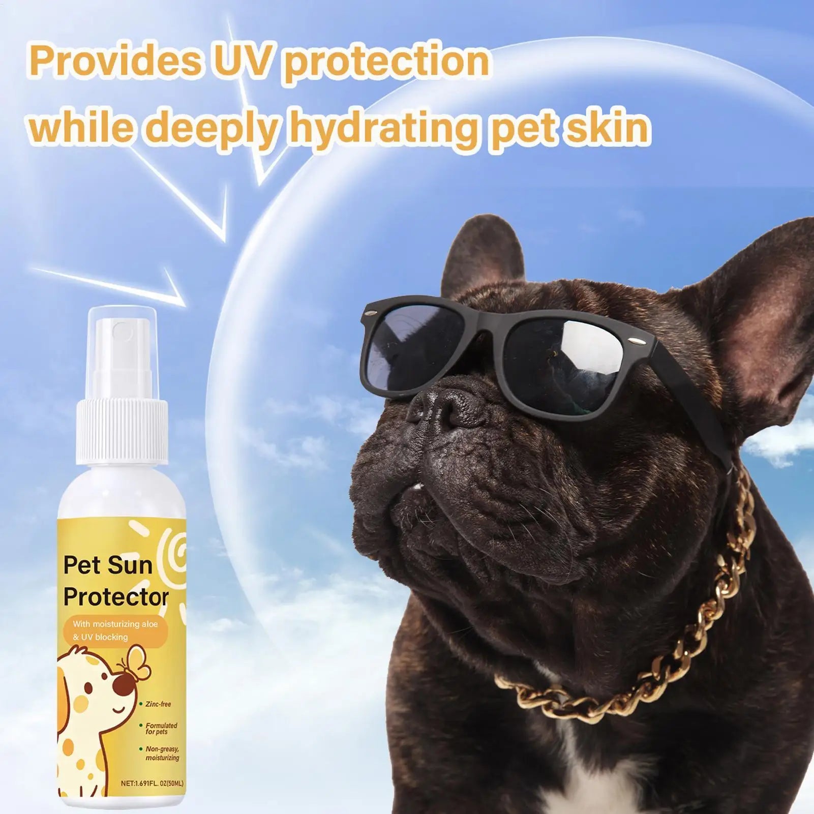 Dog Sunblock Waterproof Sweat-resistant UVA UVB Rays Prevention