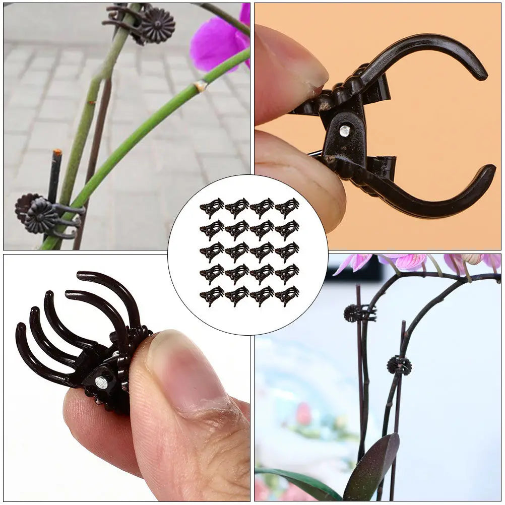 150Pcs Orchid Plastic Clips Heavy Duty Plant Support Clips for Tomato Vine Beans Flowers Garden Supplies Stem Straightening Zpaxo