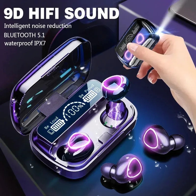 KEBIDUMEI Bluetooth Headphones In-ear Wireless Earphones LED Display