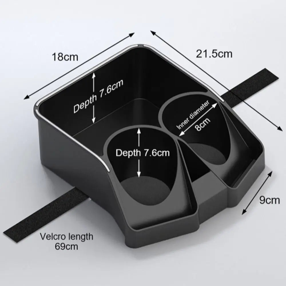 Plastic Automotive Cup Holders Wear-resistant Console Storage Double Zpaxo