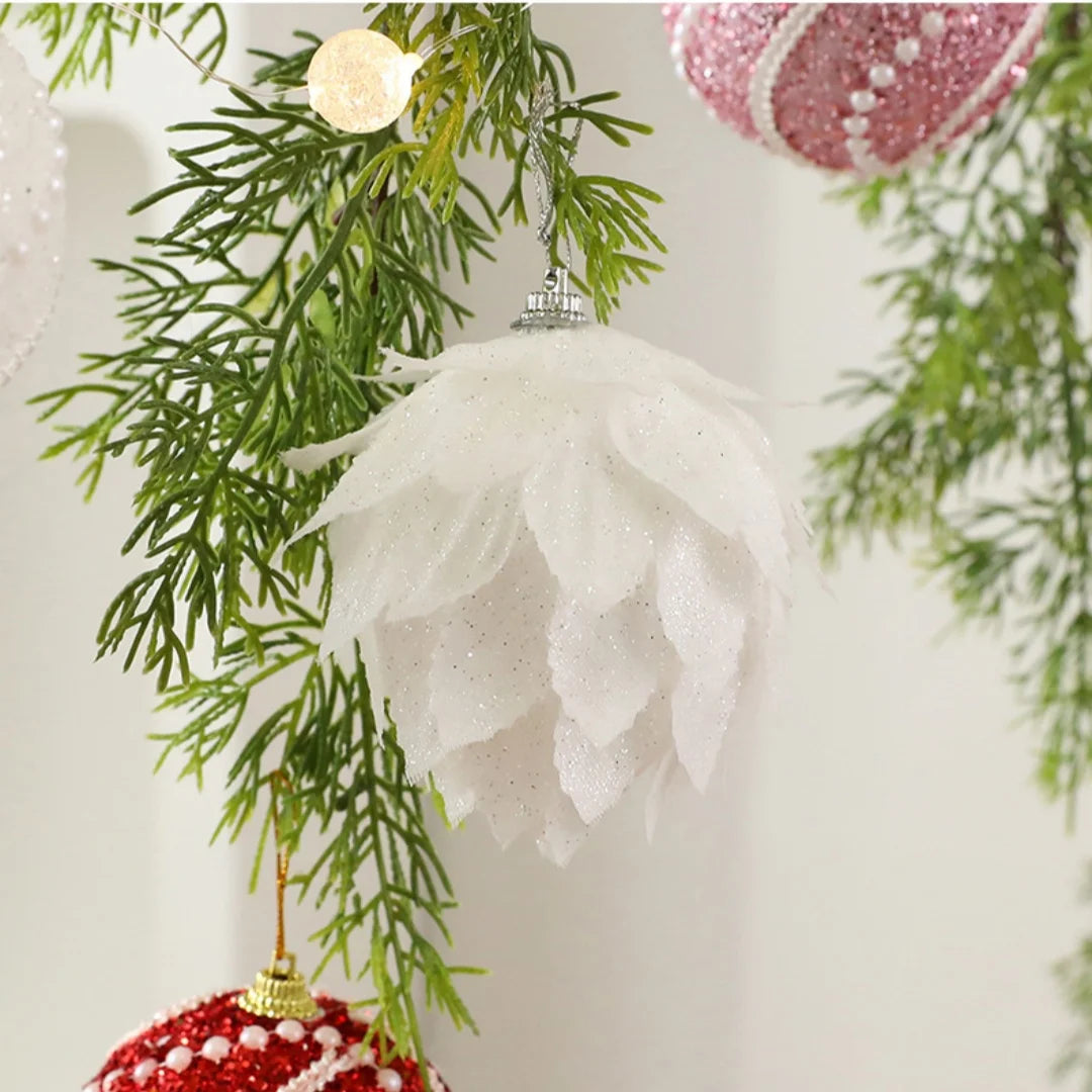 8cm Pearl Foam Christmas Ball Ornaments – 9-Pack Hanging Decor Christmas Ball Ornaments Zpaxo