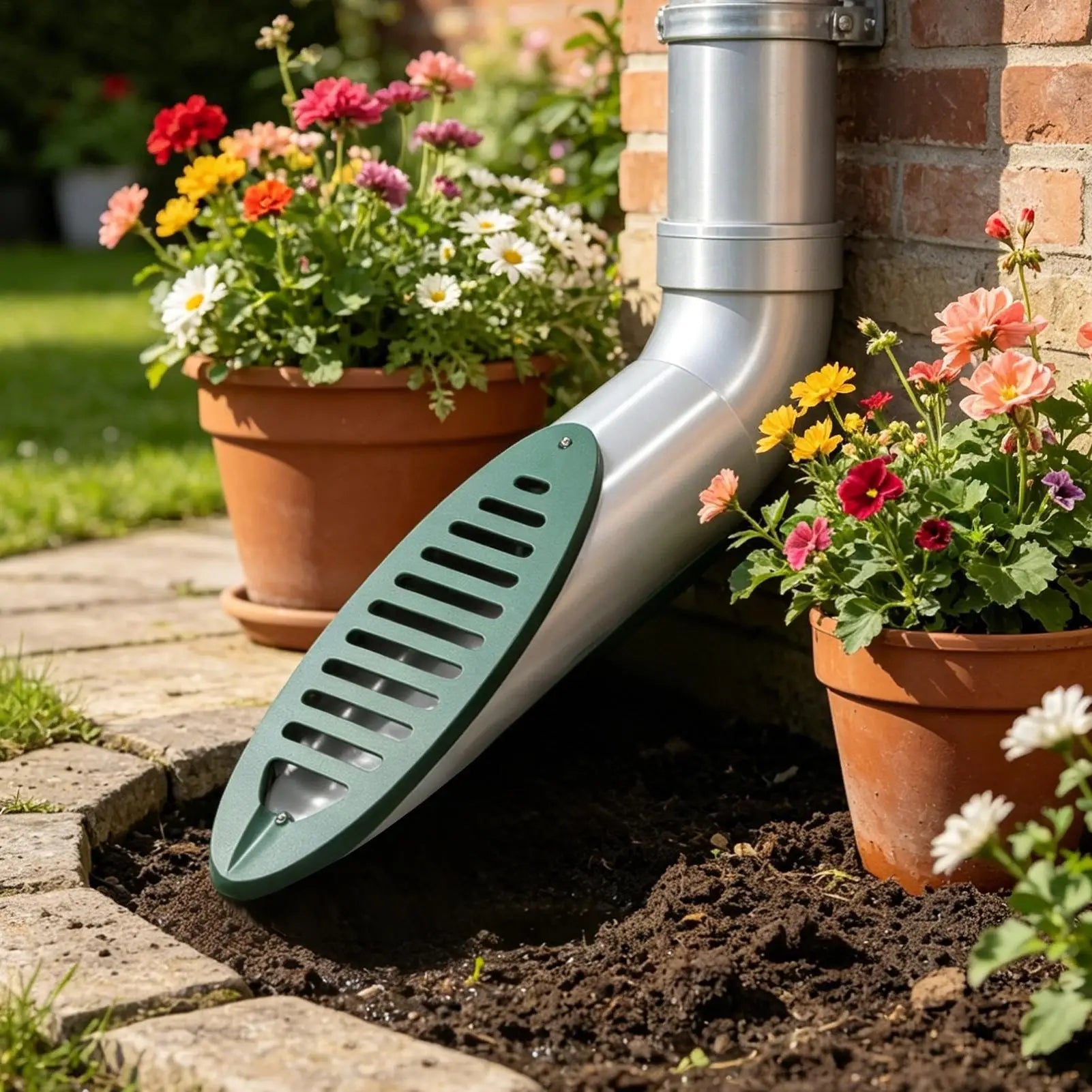 Angled Drainage Grate Yard Drain 4 Inch Outdoor Drainage Tool Built-In Grille Cover Drain Emitter Grate For Lawn Park Courtyard Zpaxo