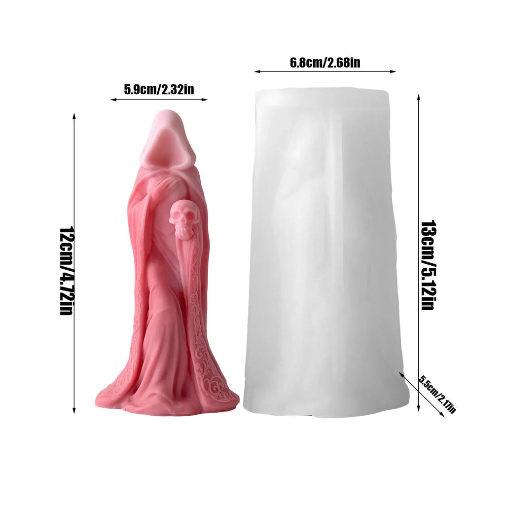 Halloween Candle Molds DIY Spooky Easy Release Reusable Gothic Making