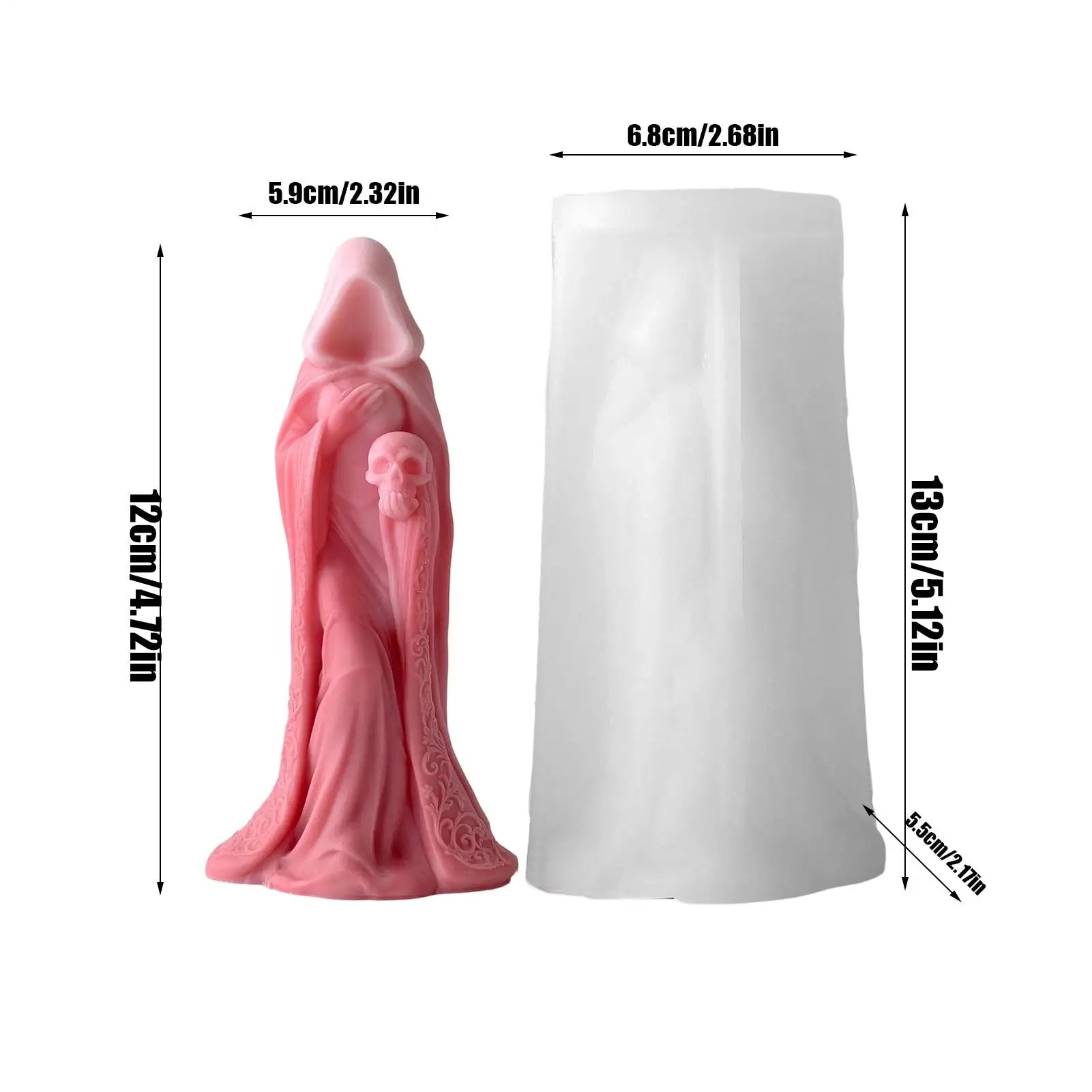 Halloween Candle Molds DIY Spooky Easy Release Reusable Gothic Making