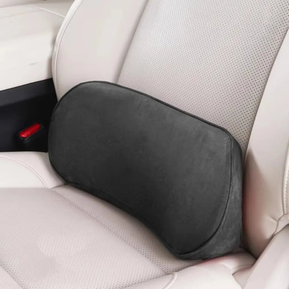 Ergonomic Breathable Car Headrest Anti-fatigue Memory Cotton Protective Lumbar Support Universal Soft Neck Rest Cushion Zpaxo Black