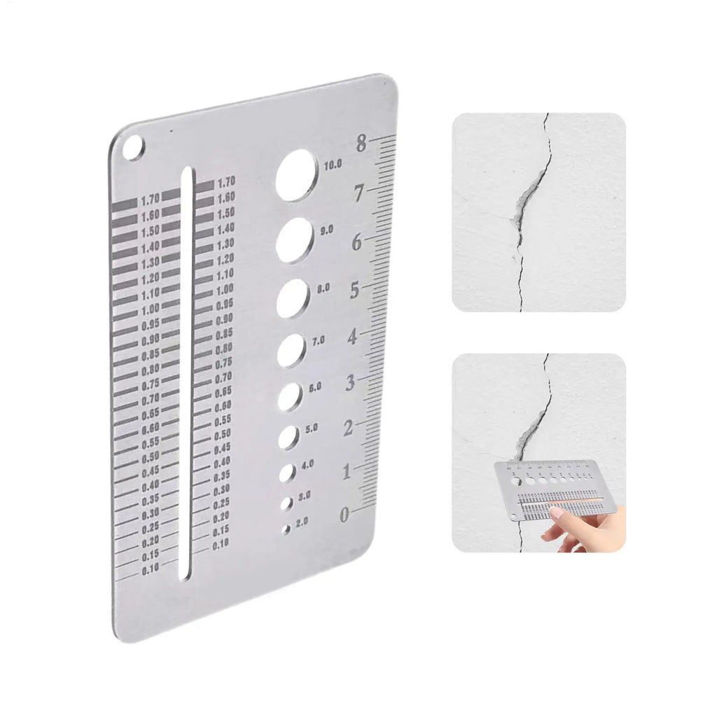 Stainless Steel Crack Width Gauge Card Precision Gap Measuring Tool