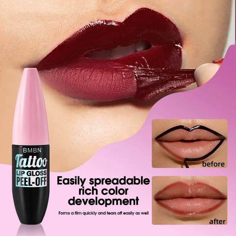 Liquid Peel-off Lip Gloss Waterproof Long-lasting Matte Pink Lipstick