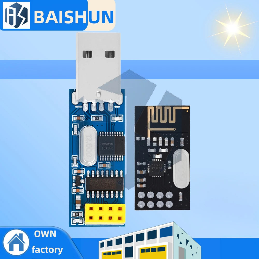 CH340G USB-to-TTL Adapter NRF24L01+ 2 4GHz Wireless Module Bundle Zpaxo