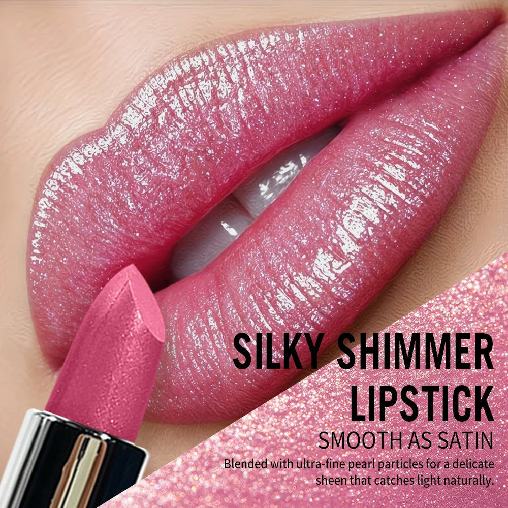 Pearlescent Lipstick for Every Skin, Soft & Hydrating, Long-Lasting Shine, Non-Stick, Elegant Gift Idea Zpaxo