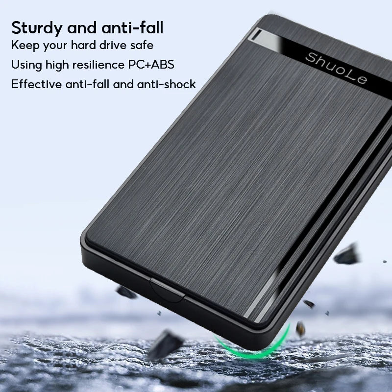 2.5" SATA to USB2.0 HDD Enclosure Mobile Hard Drive Cases for SSD External Storage HDD Box With 2.0 Cable ABS Zpaxo