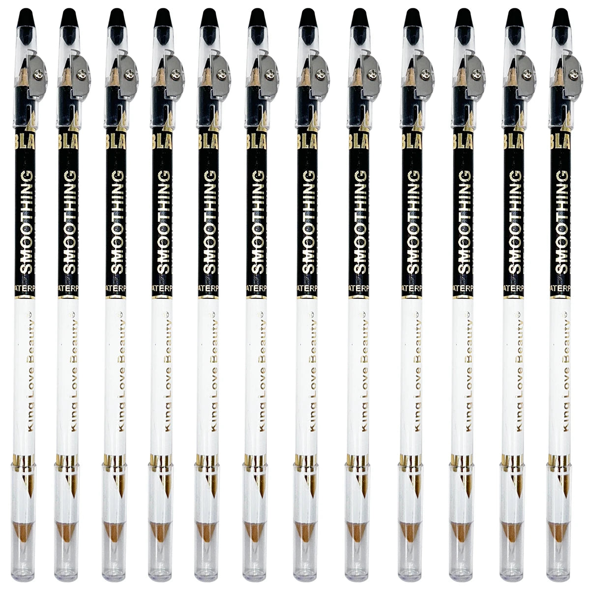 Double Head Eyeliner Pen Suit Waterproof Sweat Proof Smooth Lasting Zpaxo BP005-set