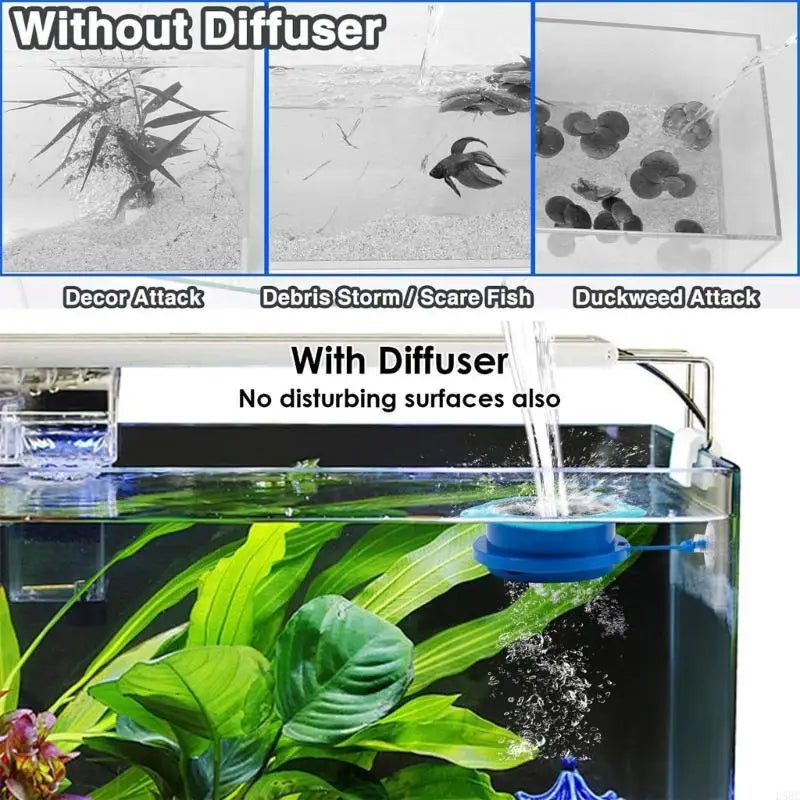 Aquariums Water Flows Adjuster With Floating Arm Silicones Fish Tanks Water Flows Diffuser for Cleaner Water Zpaxo
