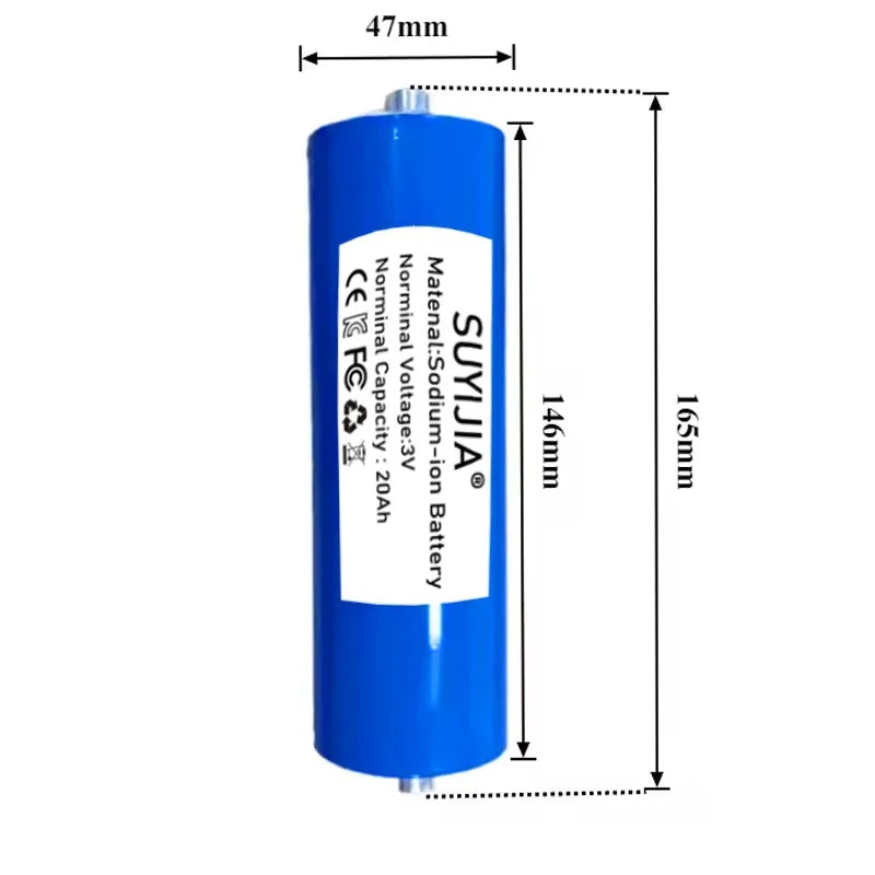 Brand New 46145 200A Large Power 3V 20AH Sodium Ion Battery Grade A Rechargeable LTR Battery for Solar Energy Storage UAV Zpaxo