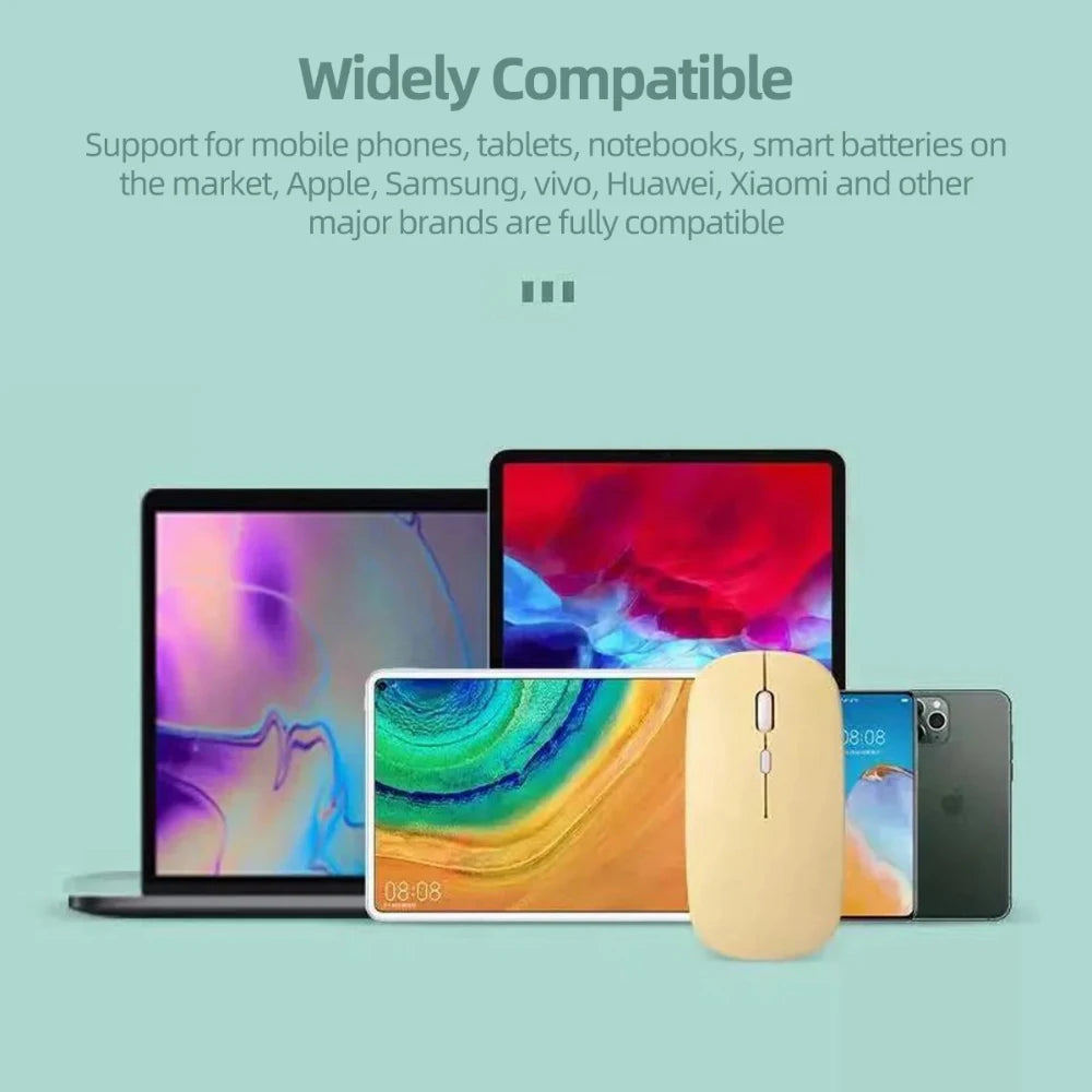 Wireless Mouse Bluetooth Silent 2.4G Dual-mode Ergonomic Morandi Color Portable Laptops Mice For Computer PC Office Gaming Mouse Zpaxo