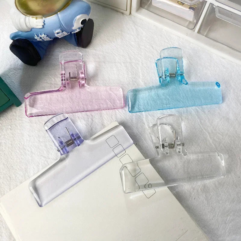 Beautiful Transparent Acrylic Clips Minimalist Spring Clip Student