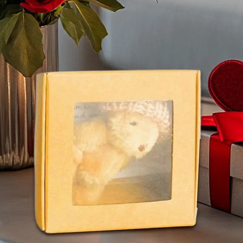 Plush Bear Cute Bear Stuffed Animal With Card Handmade Cute Pet Buddy With Inspirational Card Positive Home Decor For Women Men Zpaxo