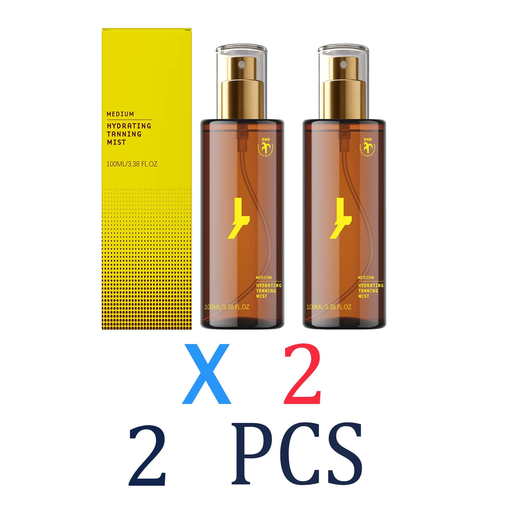 Self Tanning Mist Hydration Lock Moisturizing Without Greasiness Sunless Tanning Mist Instant Bronzer Natural Glow Self Tanner Zpaxo 2 Pcs