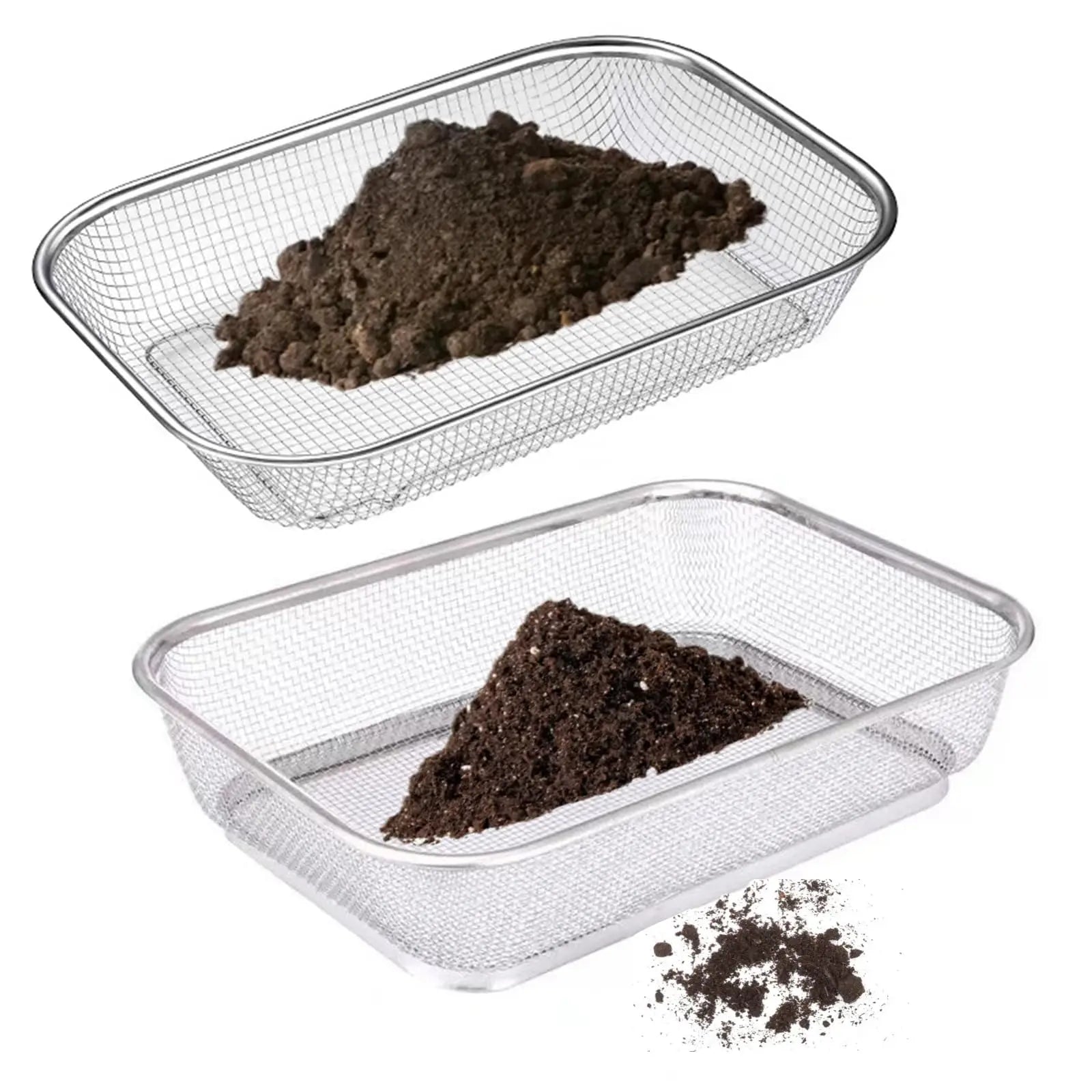 Stainless Steel Soil Mesh Sieve Anti-rust Durable Gardening Filter