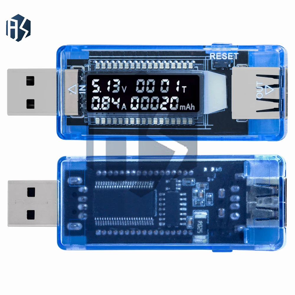 USB Voltage Current Meter Voltmeter Ammeter Battery Capacity Tester Zpaxo