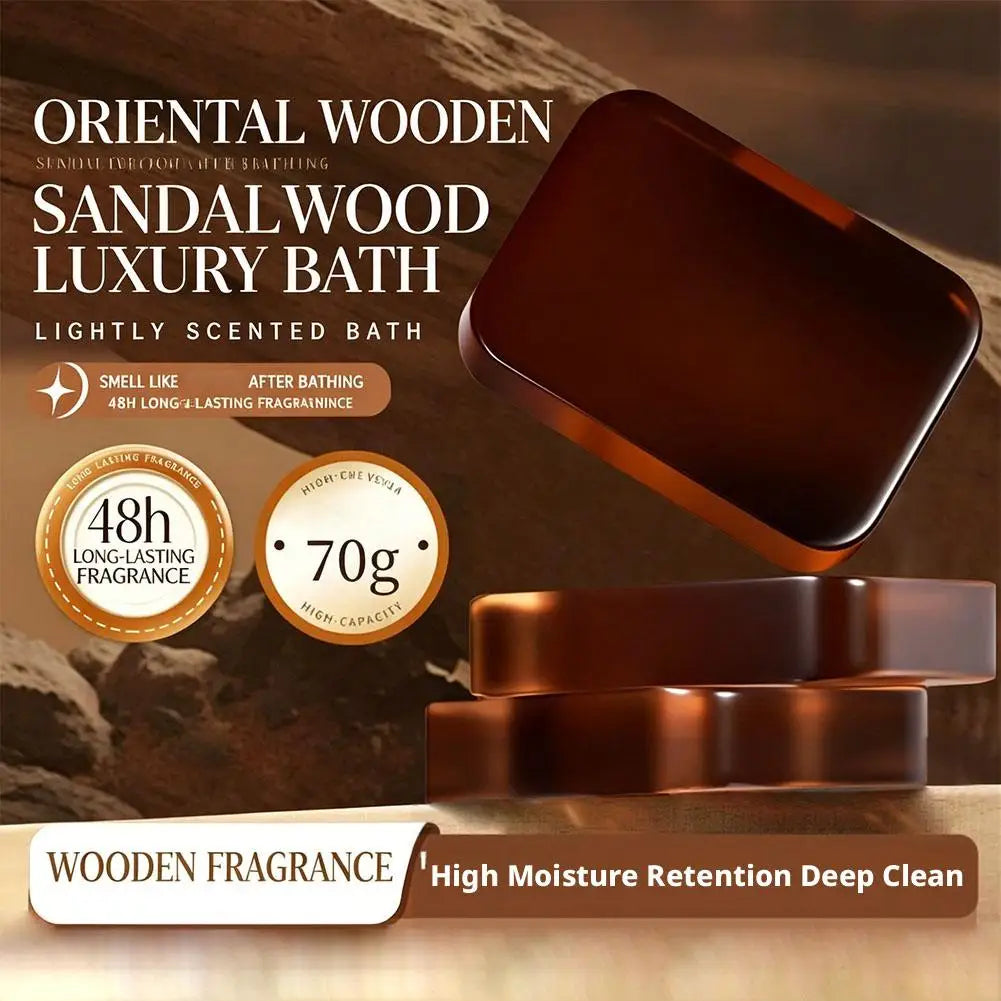 Men's Sandalwood Handmade Soap – Face, Hair & Body Bar Handmade Soap Bar Zpaxo