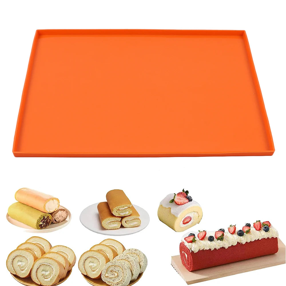 Swiss Roll Silicone Baking Mat Non-Stick Cake Pad Tray Bakeware Baking Pastry Tools Zpaxo