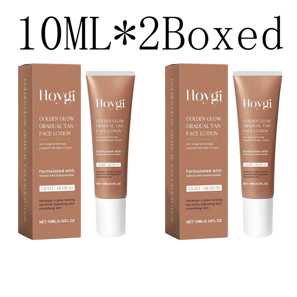 Self-Tanning Lotion Sunless Self Tanner for Face Body Waterproof Long-Lasting Glow Body Bronzer Even Skin Tone Bronzing Lotion Zpaxo 10ml X 2boxed