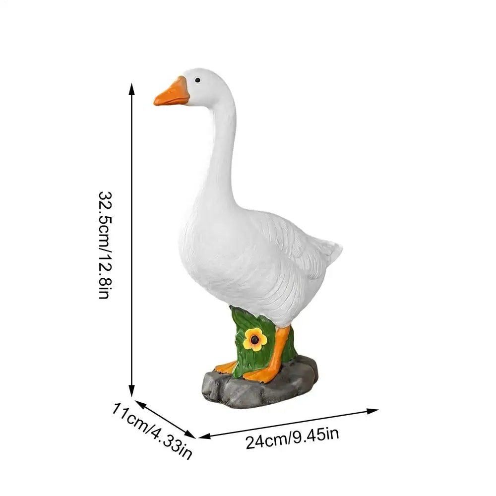 Large Realistic Goose Statue Resin All-weather Cement Texture Lawn
