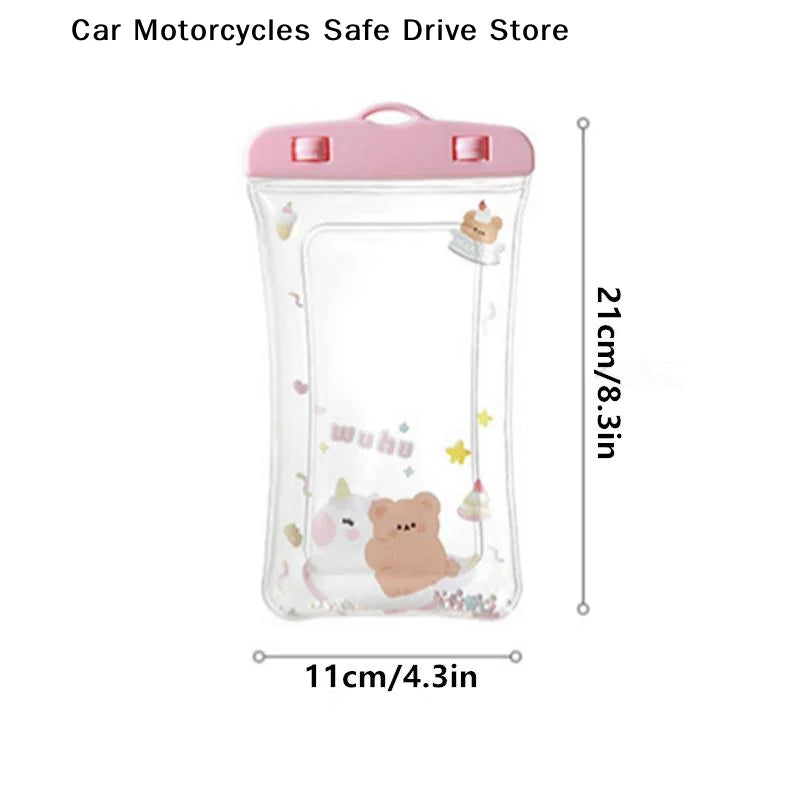 Cartoon Full View Waterproof Case Phone Underwater Snow Rainforest