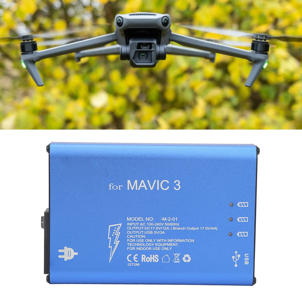 Drone Battery Aluminum Alloy Electronic Components Blue UAV Charging