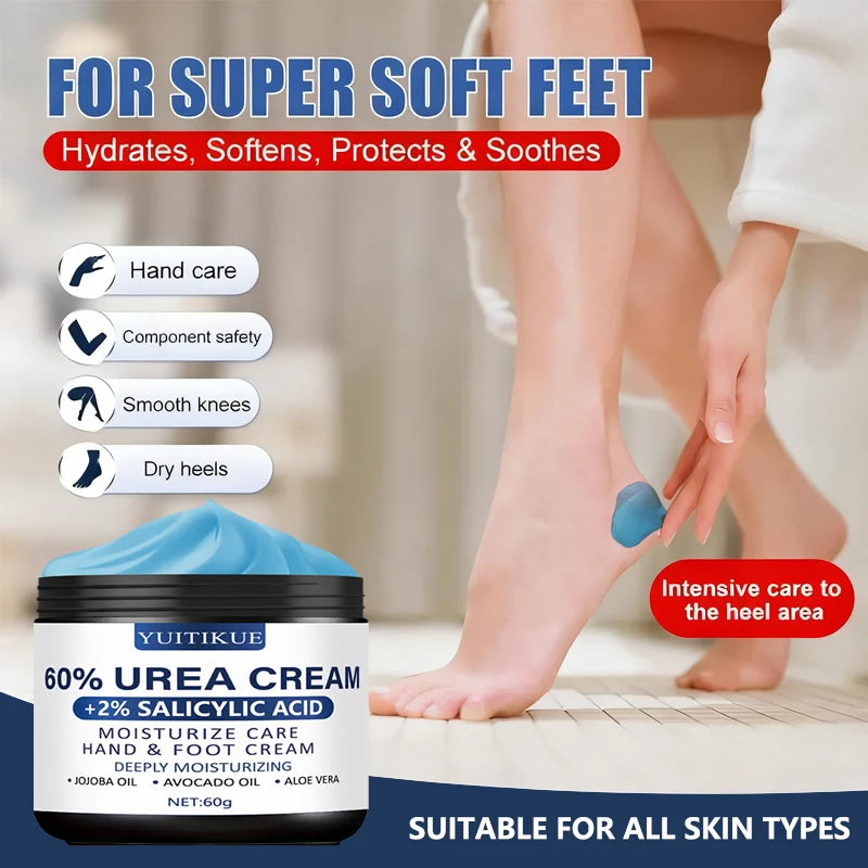 YUITIKUE 60% Urea Foot Cream – Dry Heels & Rough Skin 60g Urea Foot Cream Zpaxo