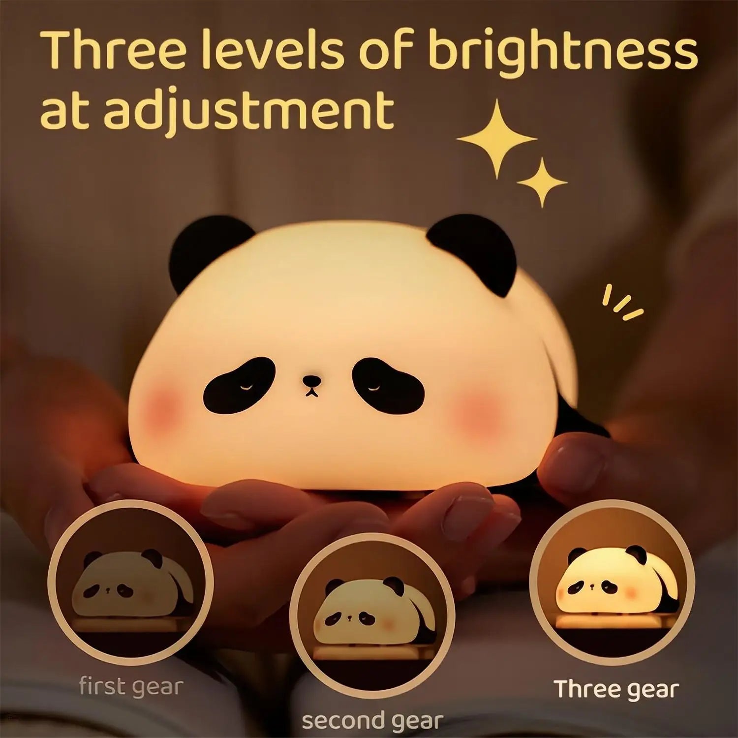 LED Night Lights Cute Sheep Panda Rabbit Silicone Lamp USB Rechargeable Timing Bedside Decor Kids Baby Nightlight Birthday Gift Zpaxo