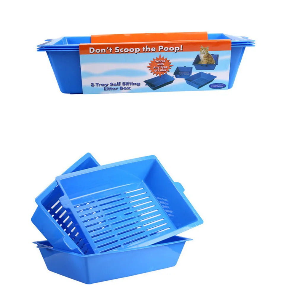 Cat Litter Box Plastic Toilet Basin Spill Prevention Strong Material