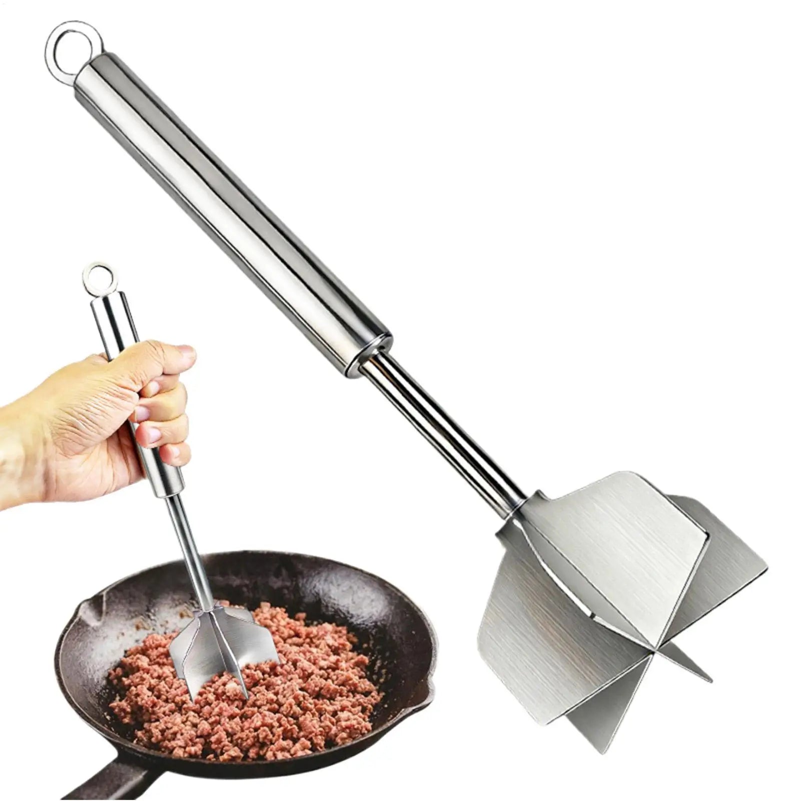 Meat Chopper Ground Beef Stainless Steel Burger Smasher Hamburger