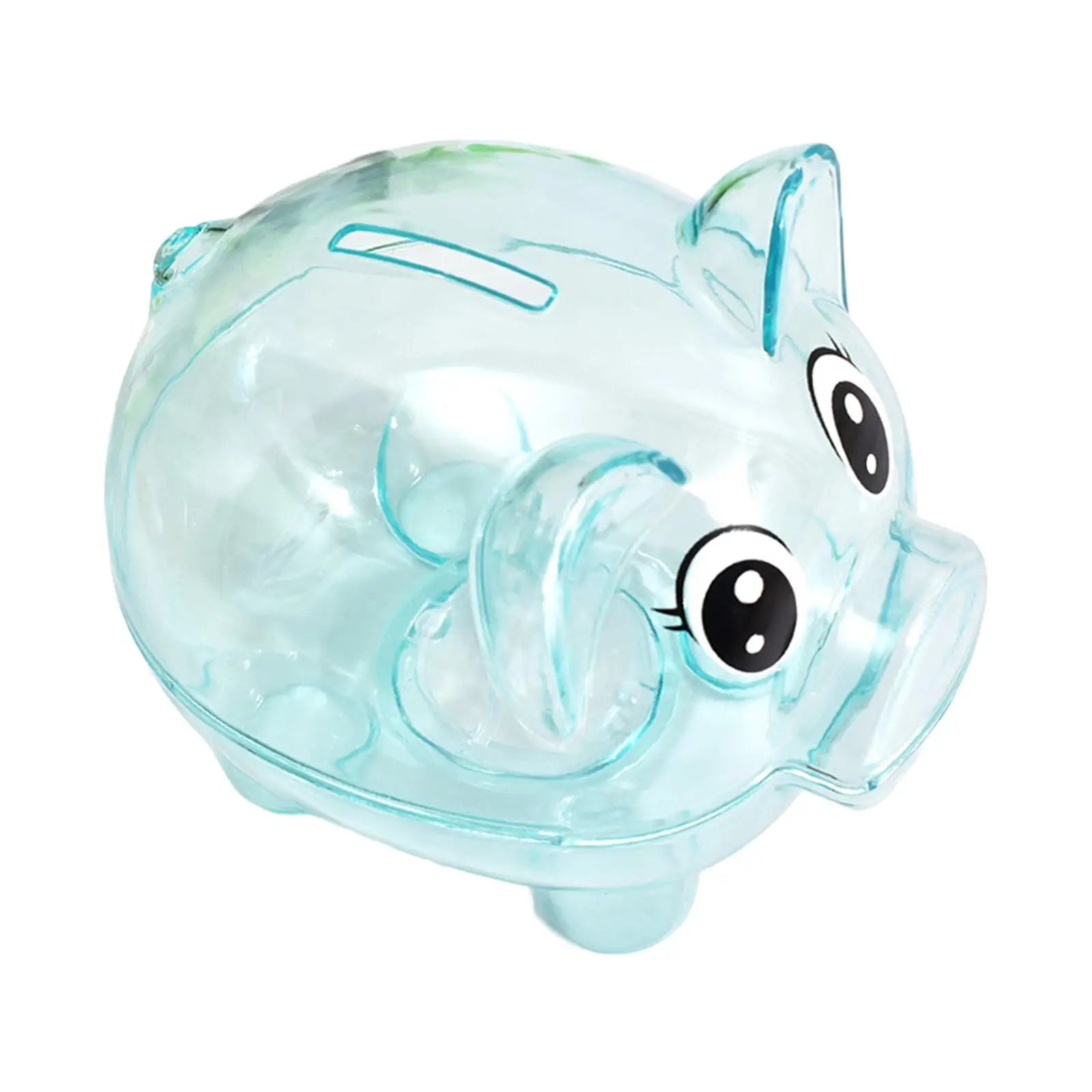 Piggy Bank Decorative Tabletop Ornament Storage Can Festival Gift Money Saving Pot Animal Money Bank Pig Statue for Kids Zpaxo Blue