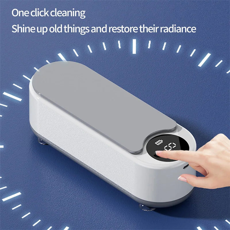 Portable Household Cleaning Machine, 450ml Clean Pod Ultrasonic Cleaner, Jewelry Cleaner Machine for Ring, Glasses, Makeup Brush Zpaxo