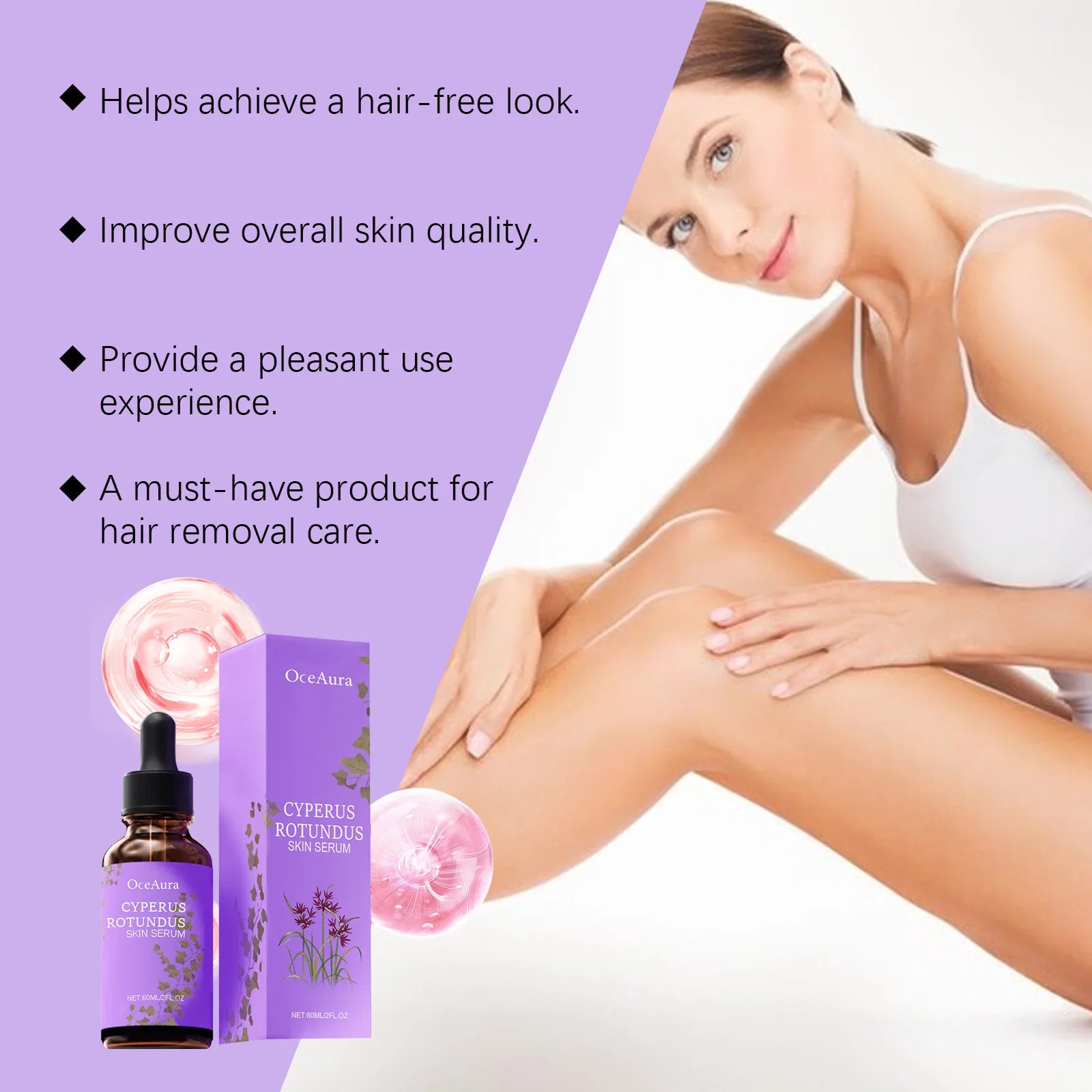 Cyperus Rotundus Skin Serum Nourishing Soothing Skin Inhibit Hair Moisturizing Refreshing Slowing Body Hair Inhibitor Oil Zpaxo