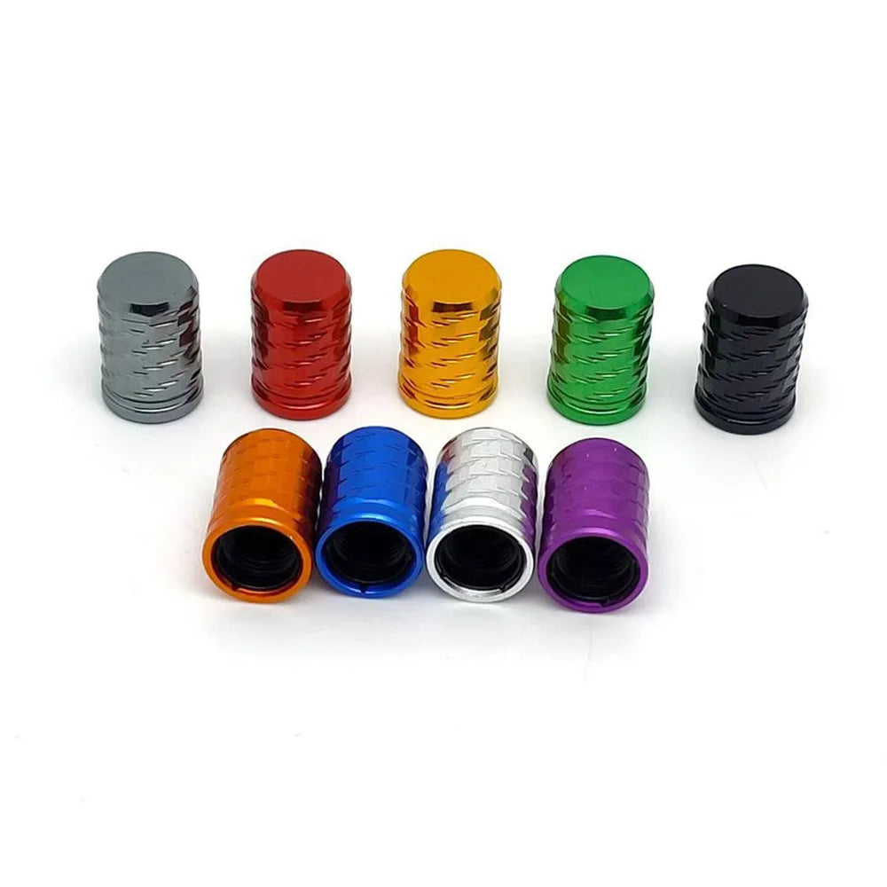 4-Pack Aluminum Tire Valve Stem Caps – Cars, Trucks & Bikes