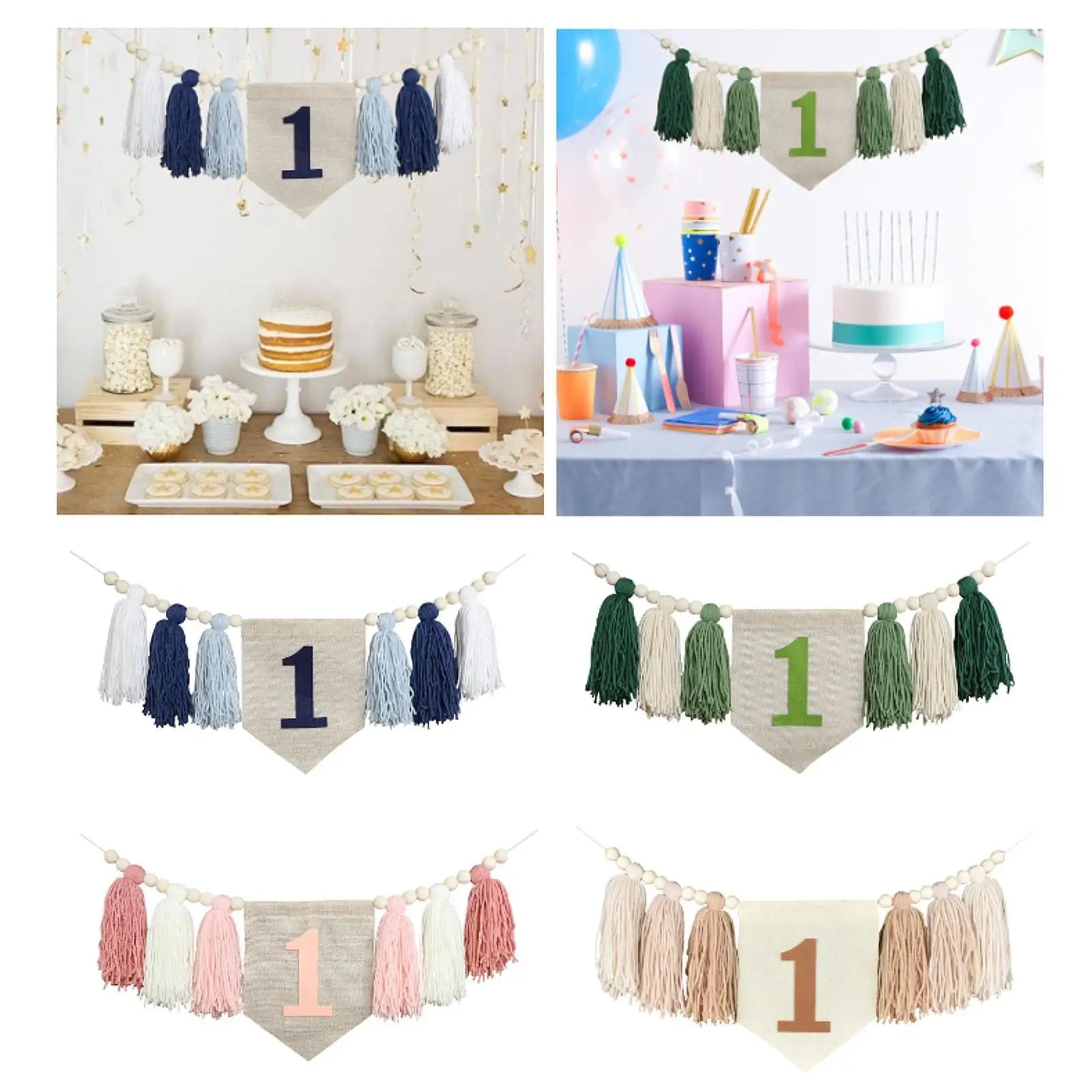 1ST Birthday Highchair Banner Decoration Photo Prop Birthday Party Birthday Zpaxo