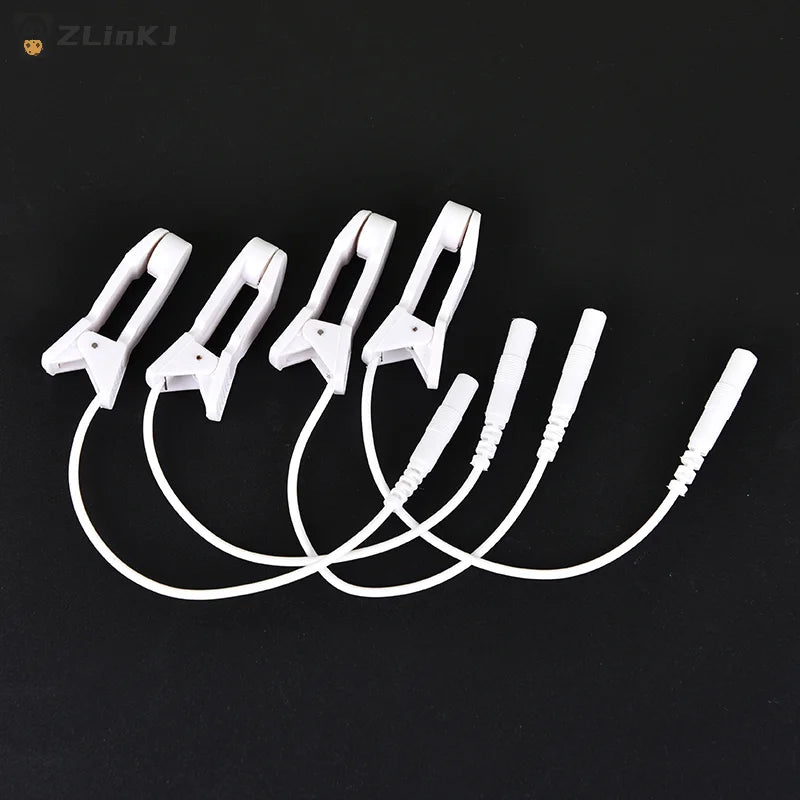 Ear Soothing Comfort Clip Tens Electrode Lead Wire Connecting Cable Zpaxo