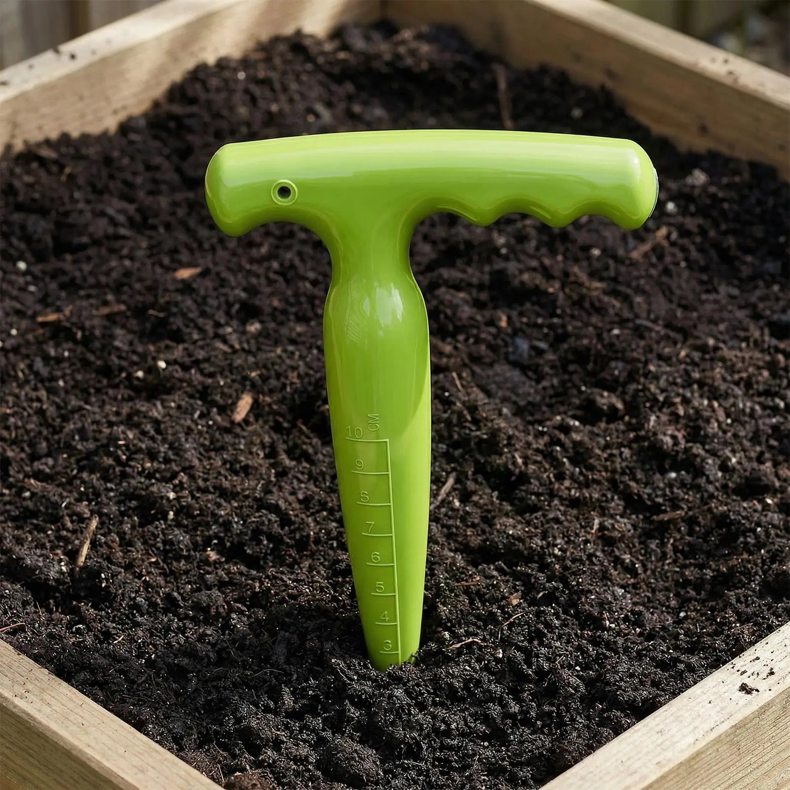 Handheld Garden Hole Puncher Clear Scale Planting Tools Lightweight