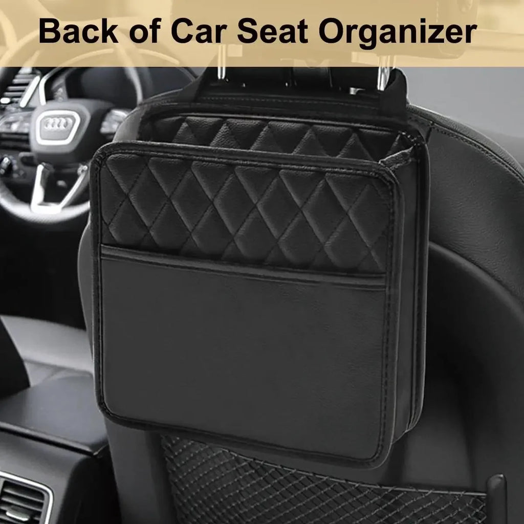 Car Seat Back Organizer – Waterproof PU Leather Hanging Caddy