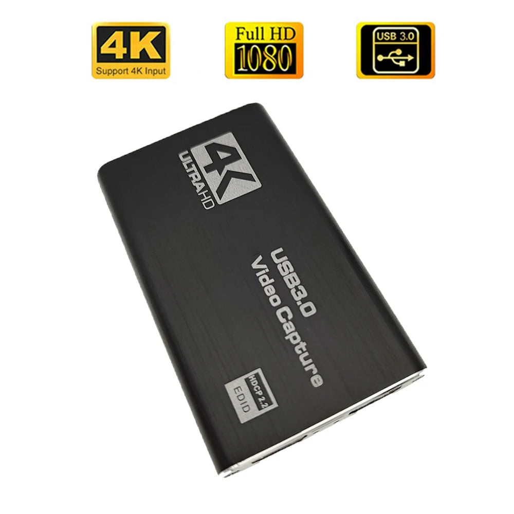 1080P HD Video Recorder Grabber for OBS Capturing Game Card Live HDMI-Compatible 4K USB 3.0 Video Capture Card Zpaxo