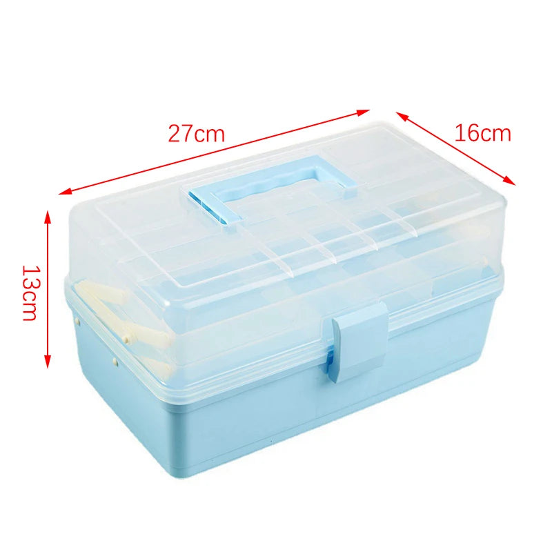 3 Layers Large Capacity Storage Box Foldable Multifunctional Plastic Zpaxo